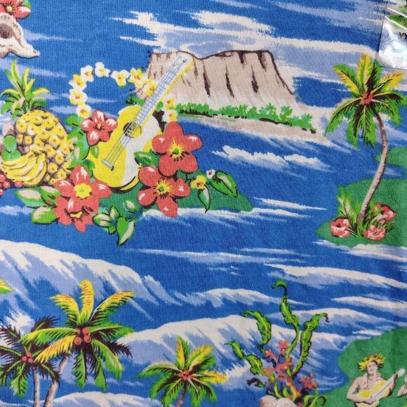 Polo Ralph Lauren Polo Shirt Mens XXL Blue Hawaiian Print Pony Logo Tropical NWT - Picture 8 of 15